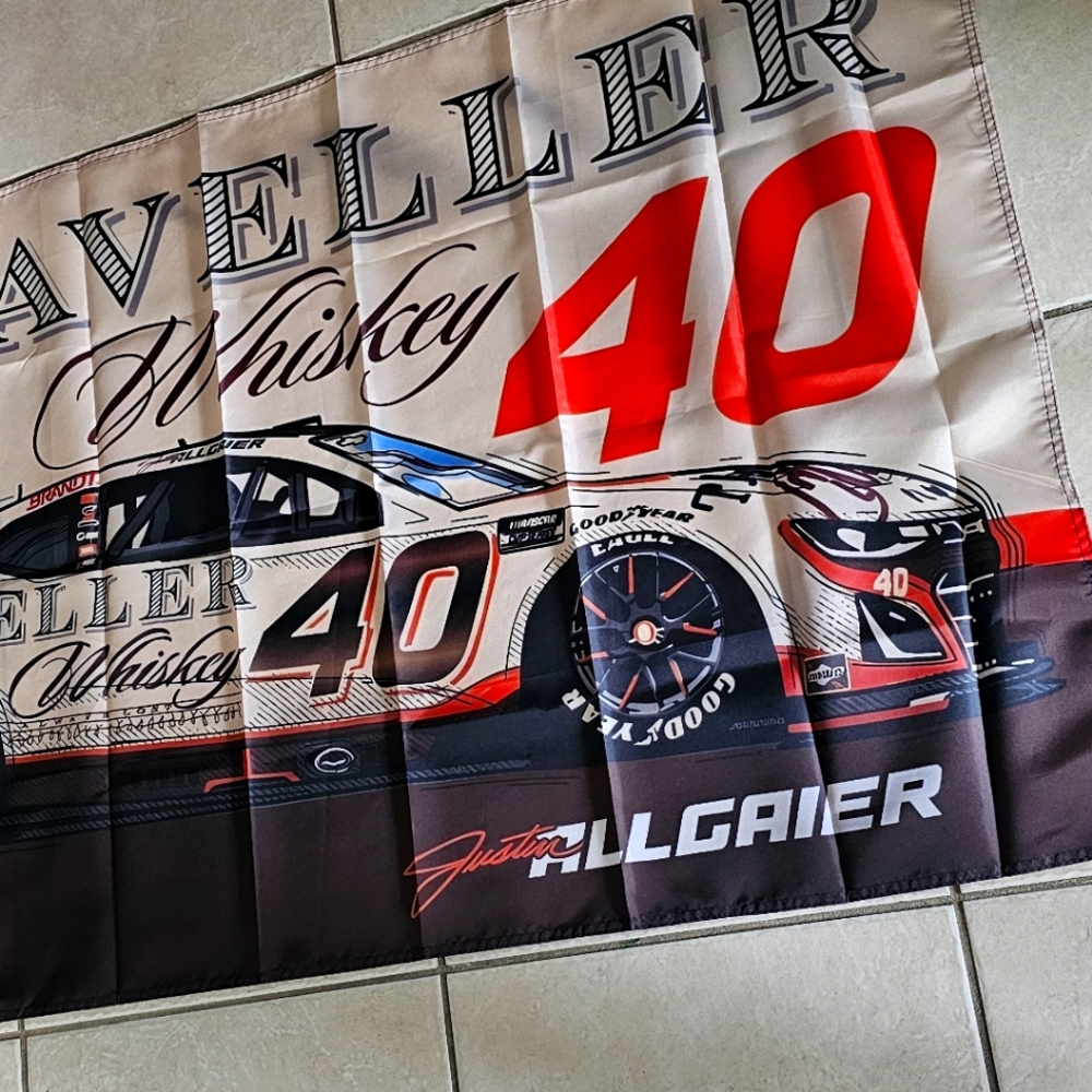 3 X 5. Justin ALGIER. JR Motorsports. Tracelers WHISKEY. #40. Daytona 500 Flag
